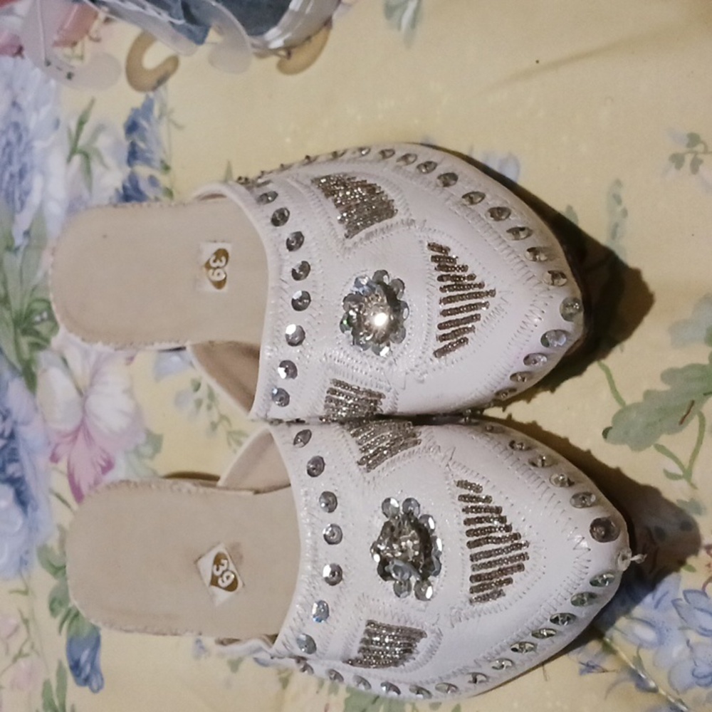 White slippers